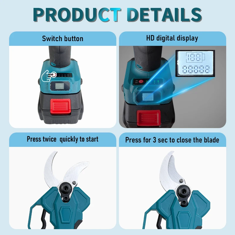 Professional Sk5 Tree Pruner Telescopic Garden Pole Cordless Rechargeable Lithium Battery Electric Pruning Shears