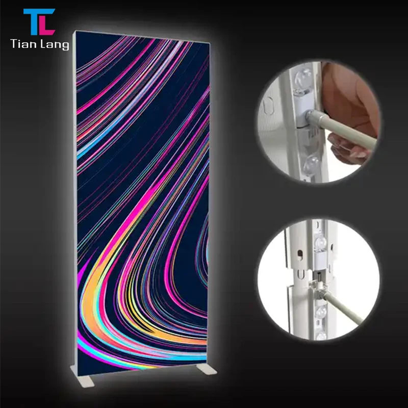 TianLang Seg Backlit Light Box Custom Aluminum Trade Show Display Backdrop Para Exhibition Booth Trade Show Light Box Factory