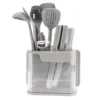 Gray silicone kitchenware set of 17