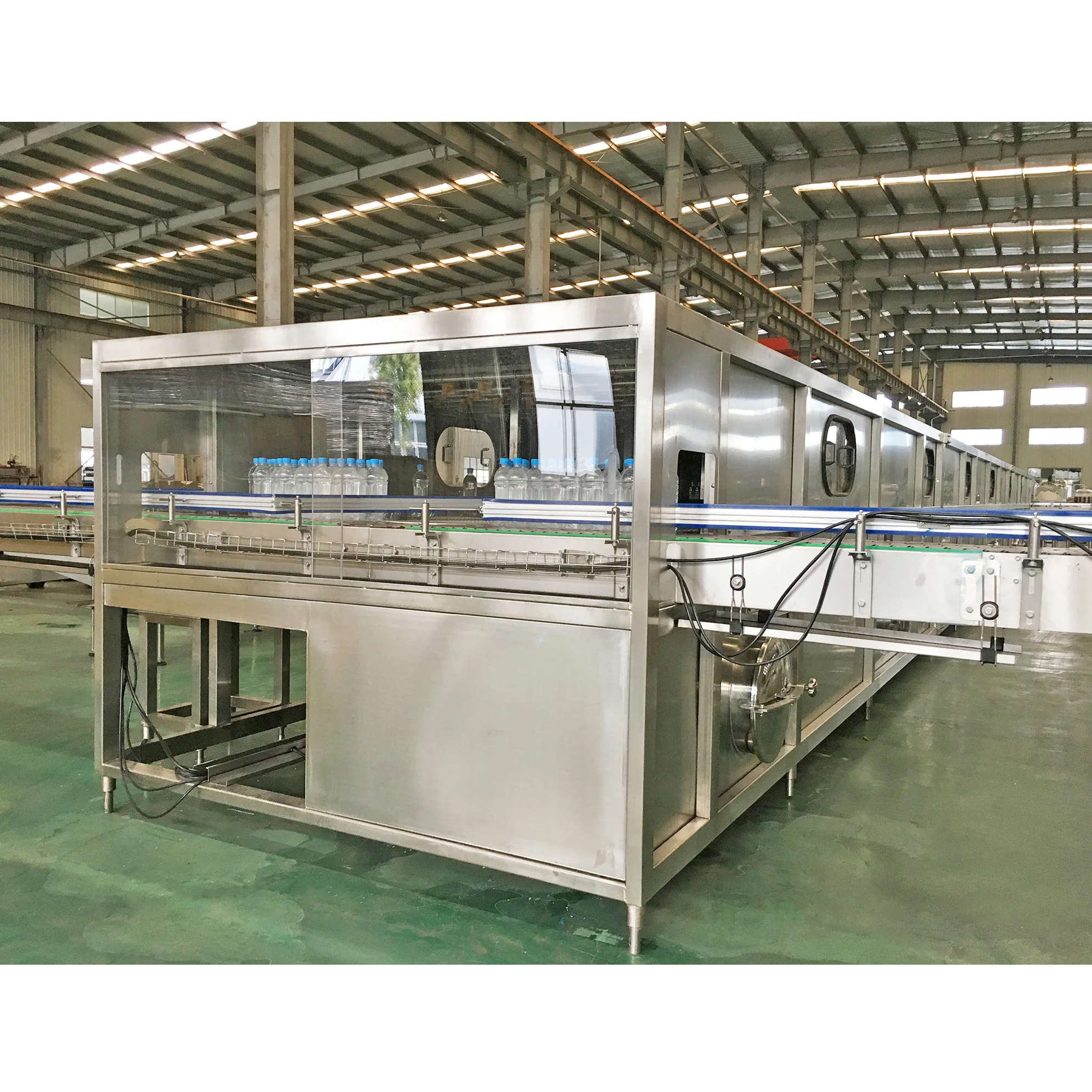 Sauce Jam Catchup Milk Juice Glass Bottle Sterilization Pasteurizer Tunnel Drink Juice Bottle Spray Cooling Tunnel Machine