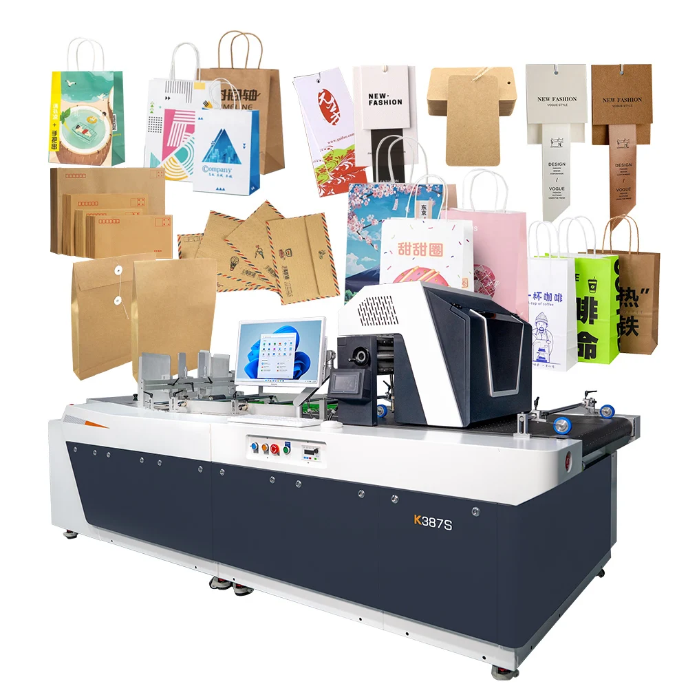 Kelier FI1000 Factory Produced Small Colorful Corrugated Cardboard Digital Printing Machine Single Pass Kraft Bag Printer
