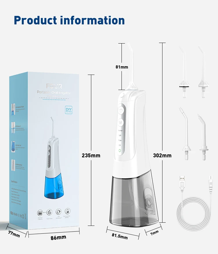 Water Flosser Tooth Braces Orthodontic Jet Mini Electric Waterfloss Oral Irrigator Water Dental