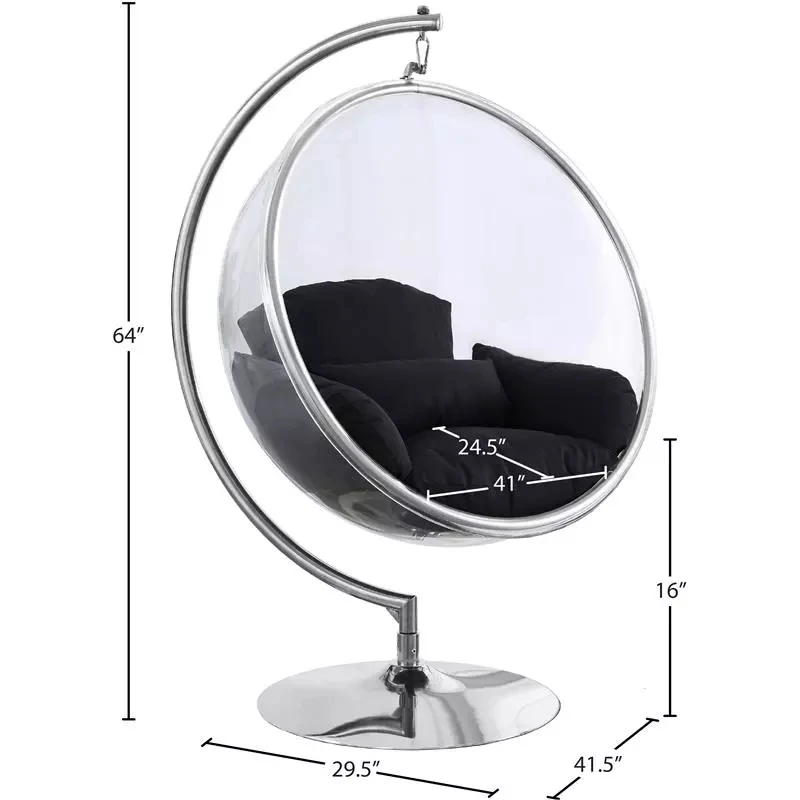 Outdoor Acrylic Egg Chair Swing Hanging Egg Chair Garden Single Swings