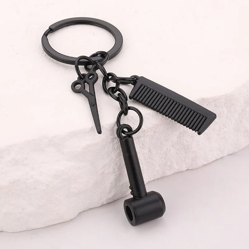 Friseur-Schlüsselanhänger Haartrockner – Edelstahl, 3 Cm, Geschenk Für Friseure, Kosmetologen & Absolventen