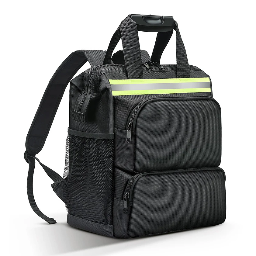 Tool Rucksack and Backpack 13-17" Laptops Large Front Flap Provides Easy Access to All Tools Open and Covered Internal Pockets
