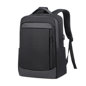 High Capacity Outdoor USB Charging Wholesale Custom Logo Black Travelling Backpack Bag for Men