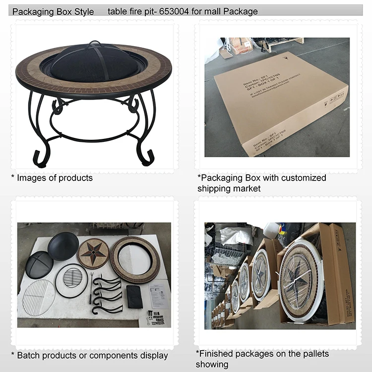 Kingjoy Outdoor Ceramic Tile Round Barbecue Grill Table Buy Grill