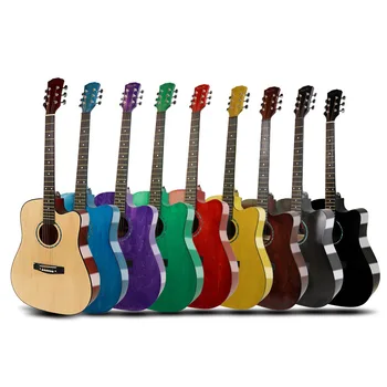 Manufacturer's direct sales of 38 inch guitars, beginner guitars, folk and wooden guitars for foreign trade export to Guitar
