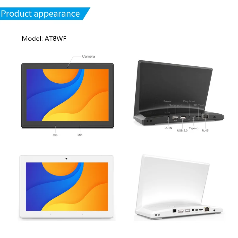 OEM 8-Inch Android Tablet with RJ45 Port and Capacitive Touch Screen for Business Use New Product