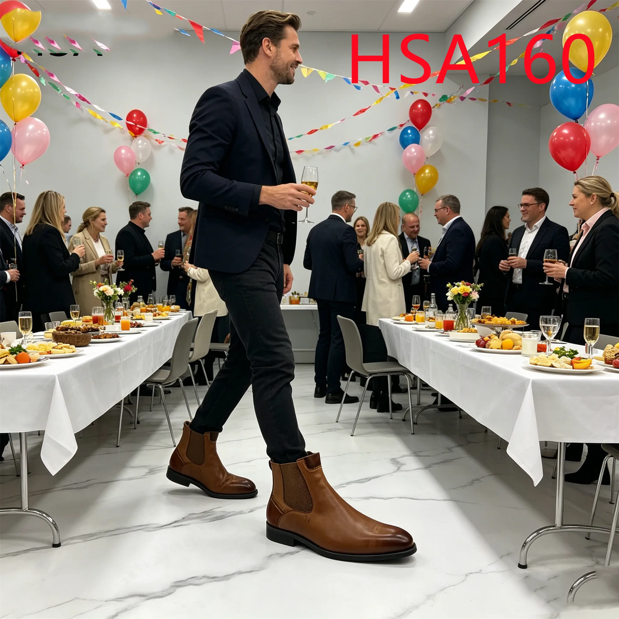HY,conference Event Full Grain Leather  Point Toe British Office Shoes Crazy Horse Leather Refined Look Brown Dress Shoes HSA160