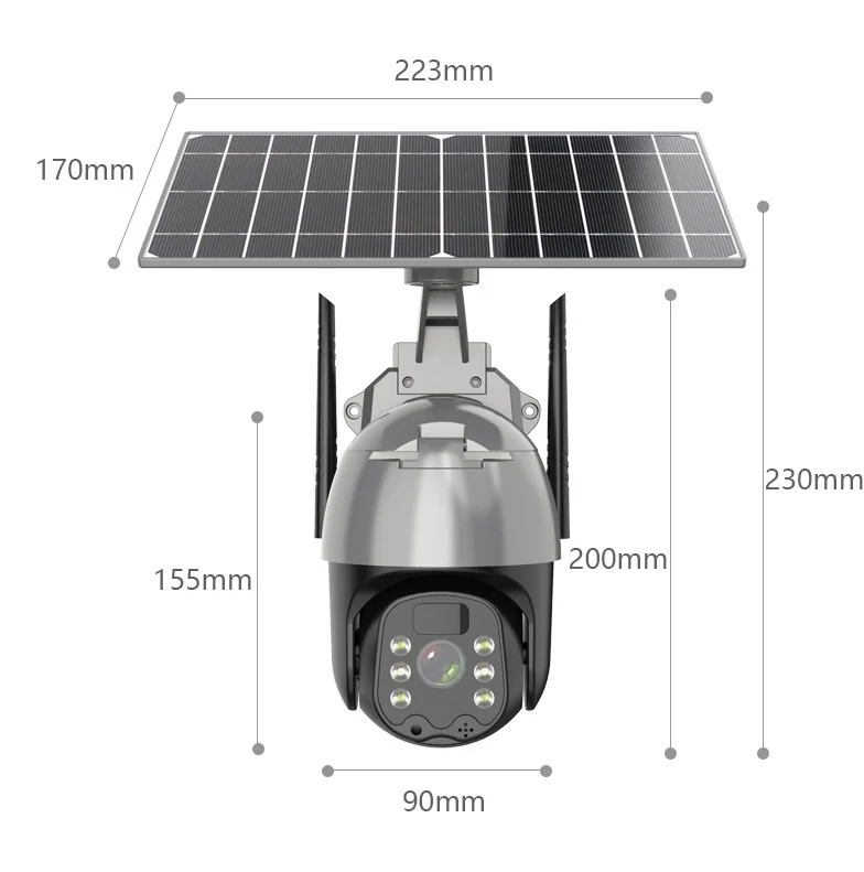 J2 2MP 4G Solar Security Protection Surveillance IP Camera Rechargeable WIFI PTZ Outdoor Waterproof PIR Color Night Auto Track