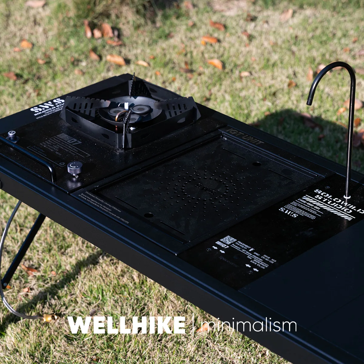 WELLHIKE Adjustable Height Aluminum Folding Camping Table for 4