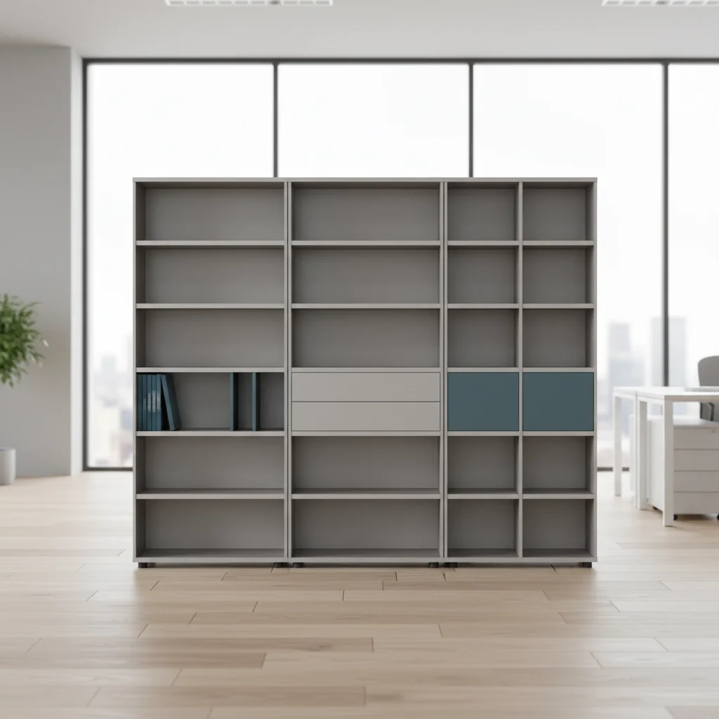 Premium Office File Cabinet with Combination Drawers and Doors Space Management Solution Featuring Aluminum Trim 3