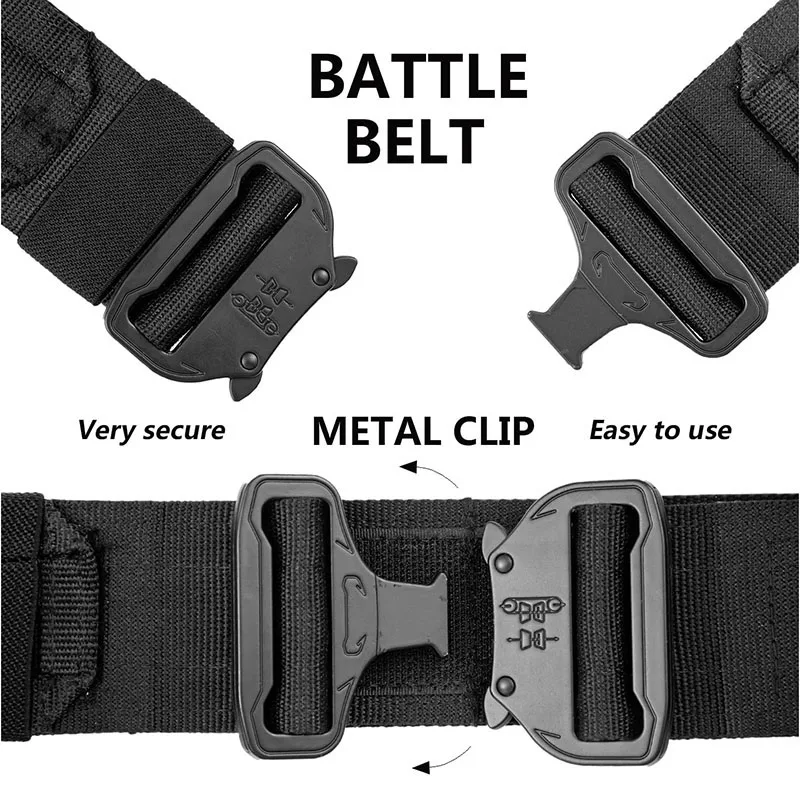 Upgrade Double Adjustment Tactical Belt Sport Enthusiasts Detachable Tactical Duty Belts Utility Belts with Accessories Pouches