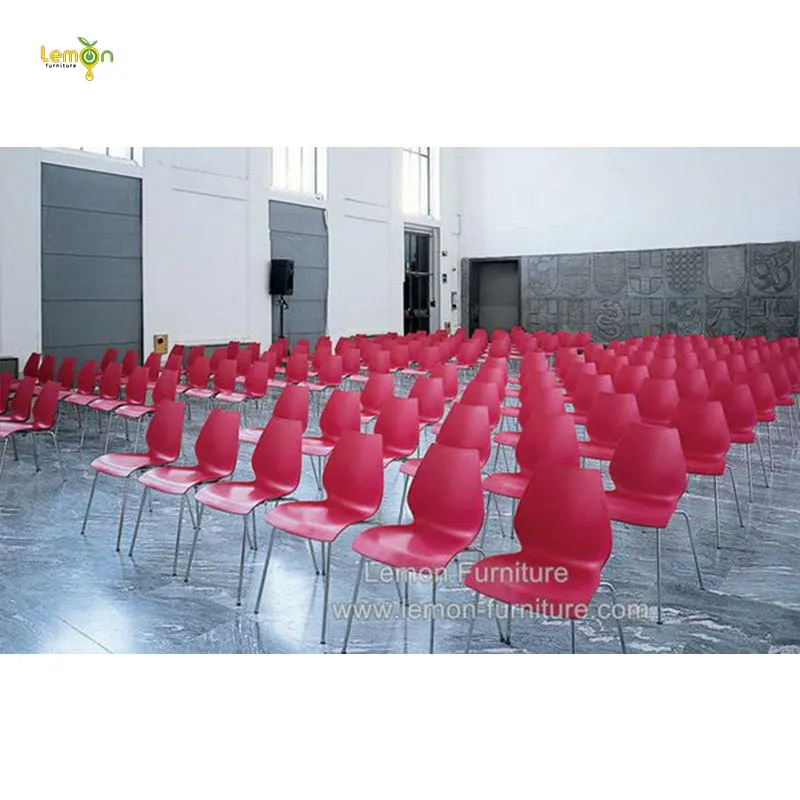 High Quality White Without Arm Metal Feet Plastic Chair for Restaurant