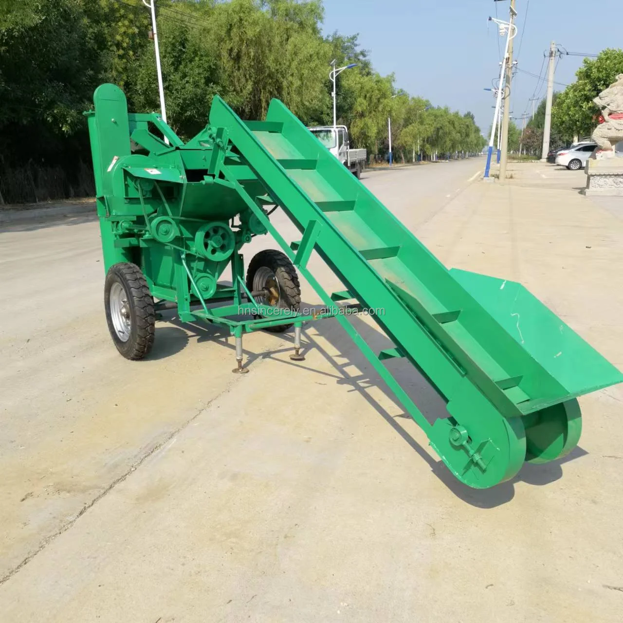 Diesel Engine Corn Thresher Automatic Feeding New Maize Sheller Machine ...