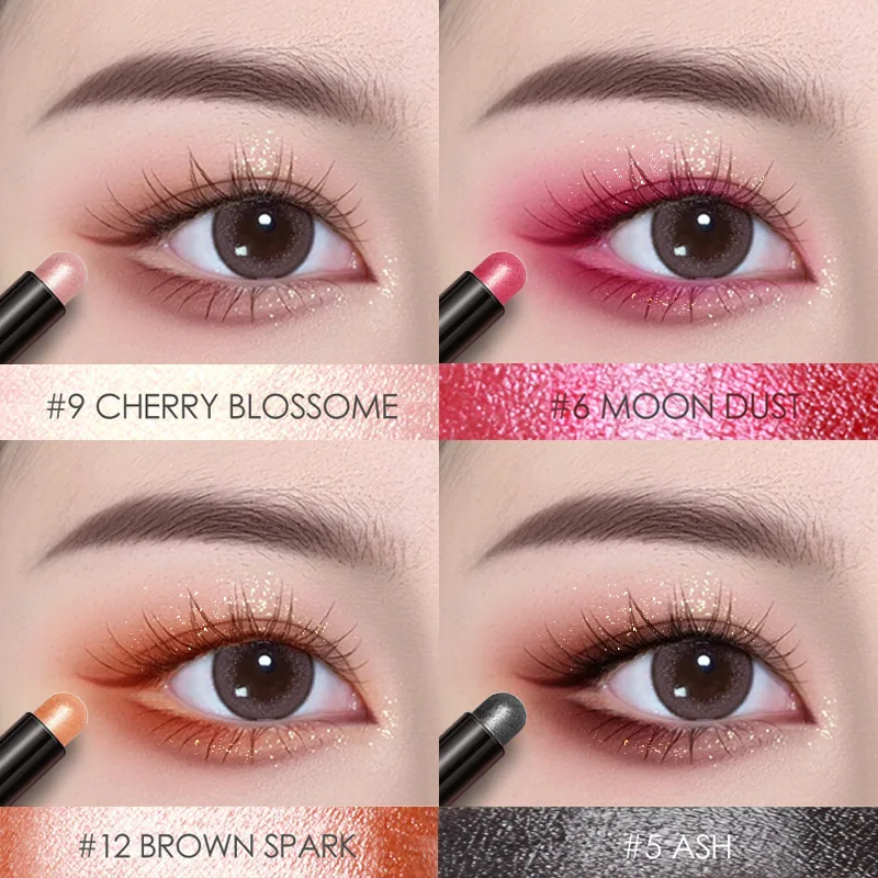 Lilywild Lazy Single Makeup Eyeshadow Packaging Tube Container Custom Shimmer Cream Metallic Private Label Eyeshadow Stick