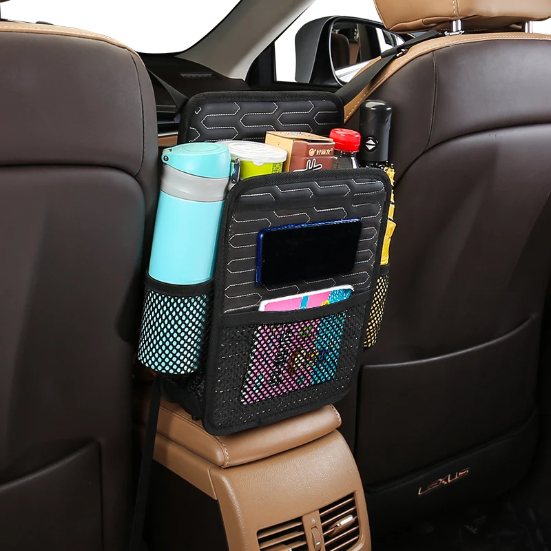 Car Net Pocket Between Seats Storage Mesh Organizer,Rear seat Child Safety Barrier Car Seat Storage Mesh Organizer Car Net Pocket Handbag Holder Deluxe Edition A 
