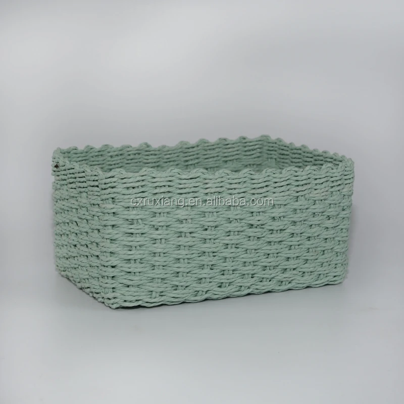Hand Weaved Small Paper Rope Storage  Basket