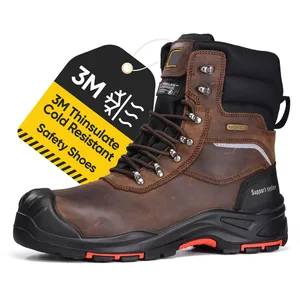 JIANKUNWaterproof Winter Work Boots | 3M 200g Thinsulate Insulated| Composite Toe | Slip Resistant Outsole