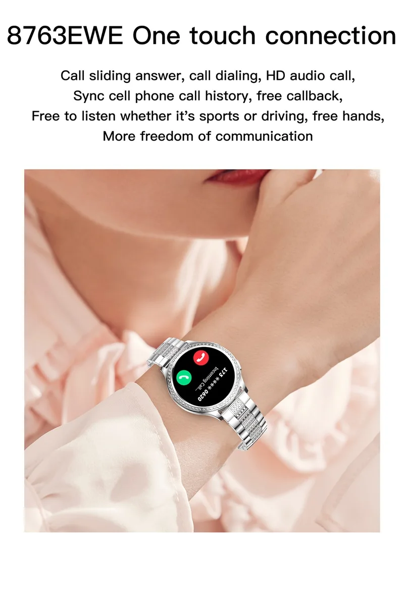 AK53 Luxury Smart Watch for Women Ladies Diamond Bezel Metal Sport Waterproof BT Call Smart Watch with Fitness Tracker and Health Monitor (5).jpg