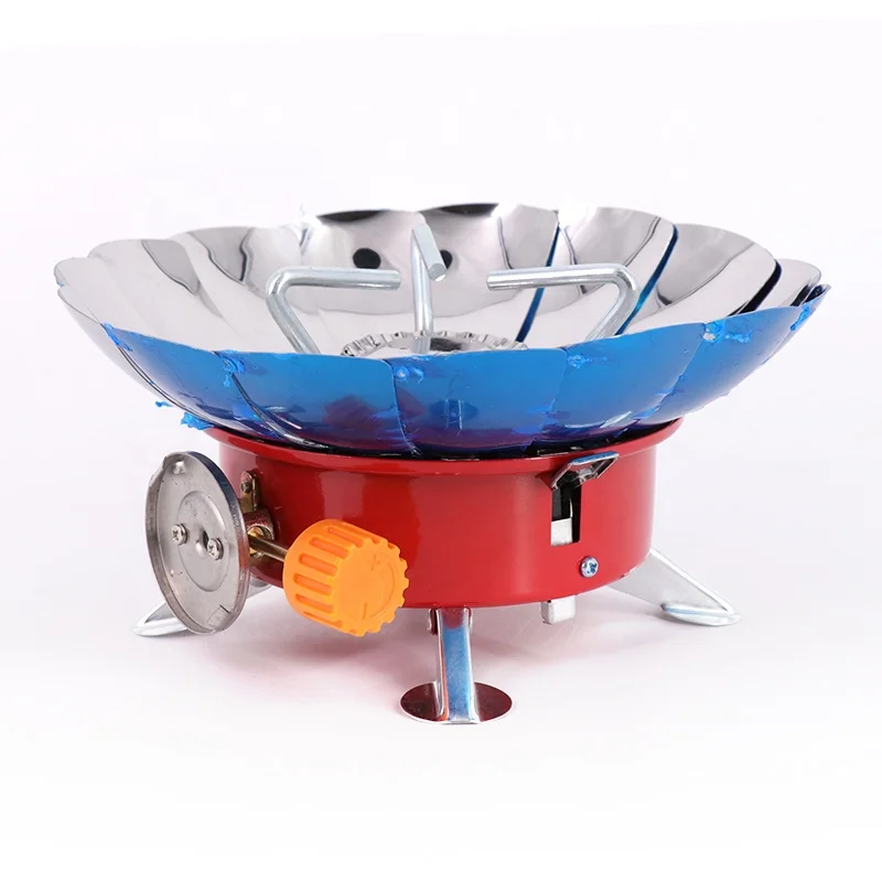 Flower Shape Ultralight Camping Stove Folding Burner Picnic Barbecue Gas  Stove Portable Mini Outdoor Stainless Steel Red Cooking - China Pipe Line  Gas Stove, BBQ Grill