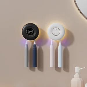New Automatic Mini Smart Toothbrush Sterilizer Holder UVC+UVA UV Sterilization Night Light Portable Heat Sanitizing ABS Material