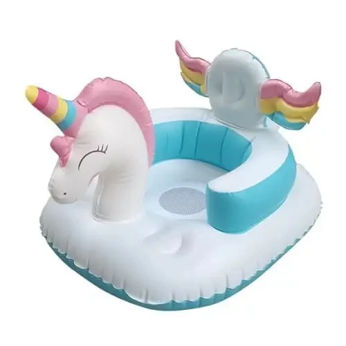 Self Inflating Unicorn Toddler Learning Seat Folding Bath Pvc Inflable Baby Swinging Chair for Feeding