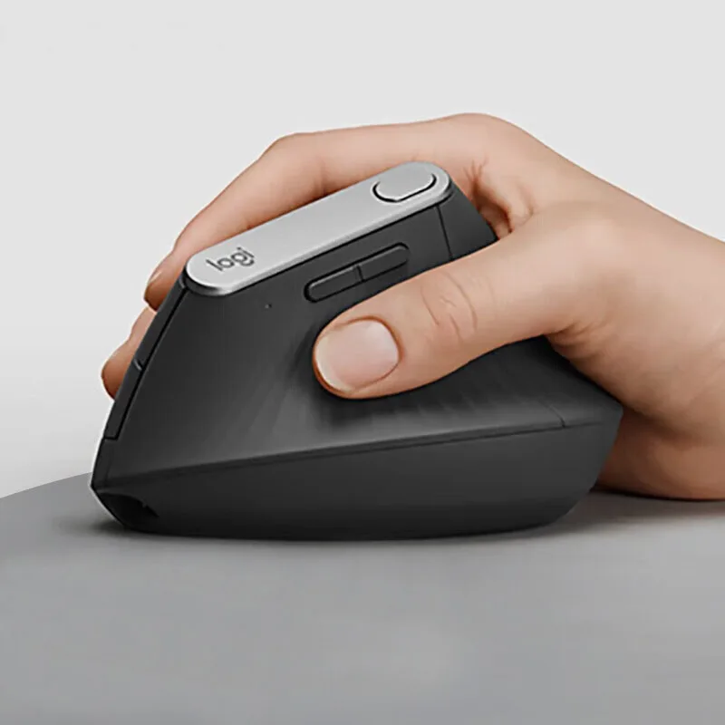 Вертикальная мышь Logitech MX Беспроводная офисная вертикальная Эргономичный дизайн Черный с беспроводным приемником 2.4G