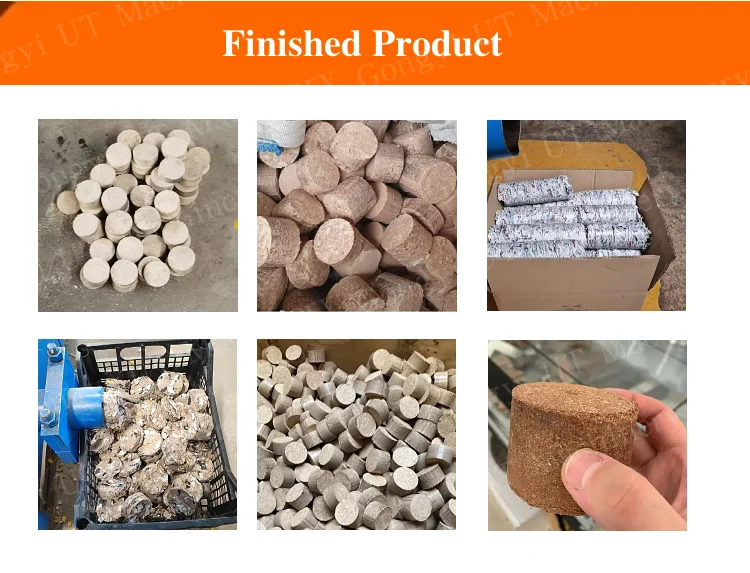 Italy Popular Home Use Small 50Mm 60mm 70Mm Biomass Sawdust Wood Briquette Press Machine