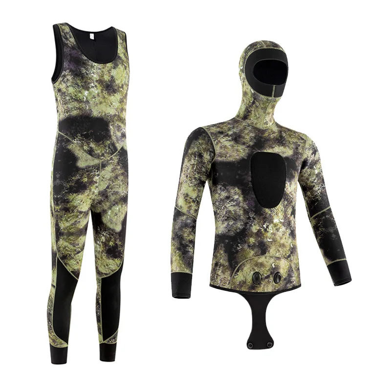 Custom 3mm 5mm Diving Suit Thickened Camouflage Fishing Suit Warm And
