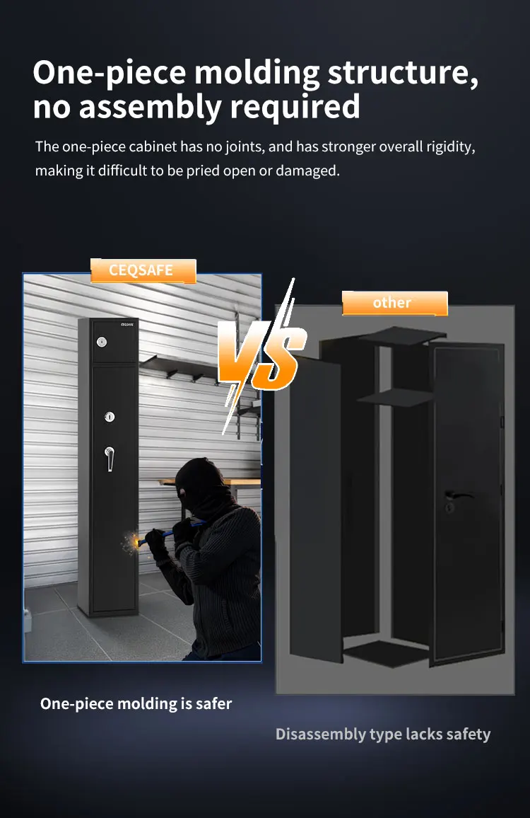 CEQSAFE China Manufacturer High-end Home Furniture Steel Gun Safe Cabinet factory