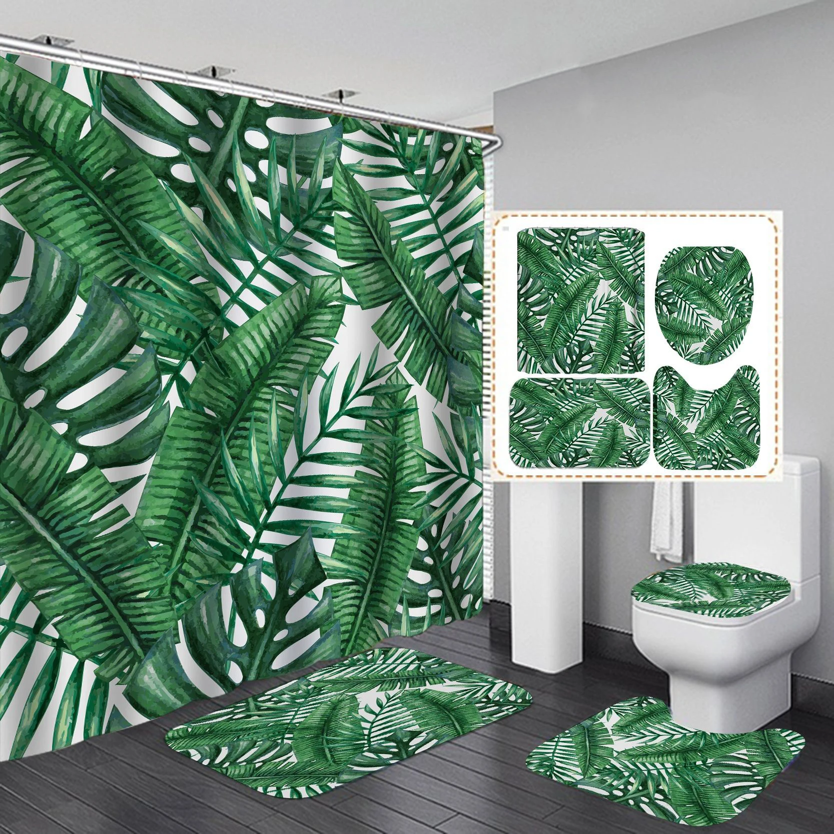 New Arrival Waterproof African American Women Shower Curtains for Bathroom