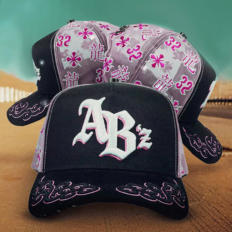 Black and Pink Baez x Maestro Shifuu Snapback Cap Baez X Maestro Shifuu hats Adriano Zendejas Abz Shipping  main image 3