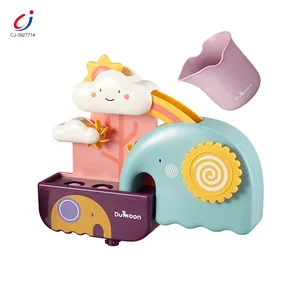 Chengji Eco-friendly Bathroom Shower Water Squirt Bath Toys Suction Cups Plastic Cute Elephant Sprinkler Bath Toys for Toddlers