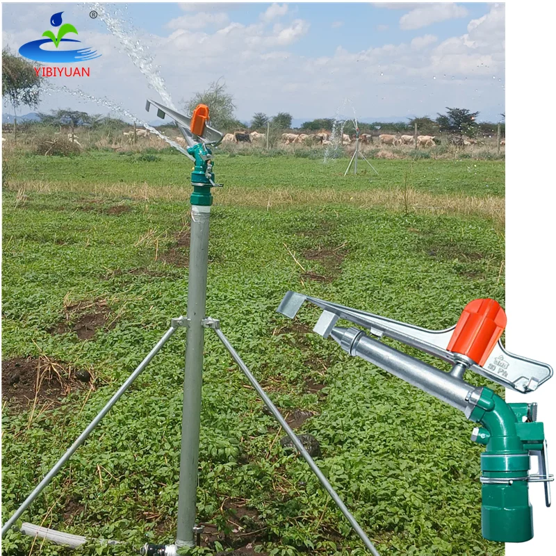 Water Agriculture Irrigation System Py40 Sprinkler Rain Gun Metal Head Tripod 360 Degree Rotating Garden Sprinkler