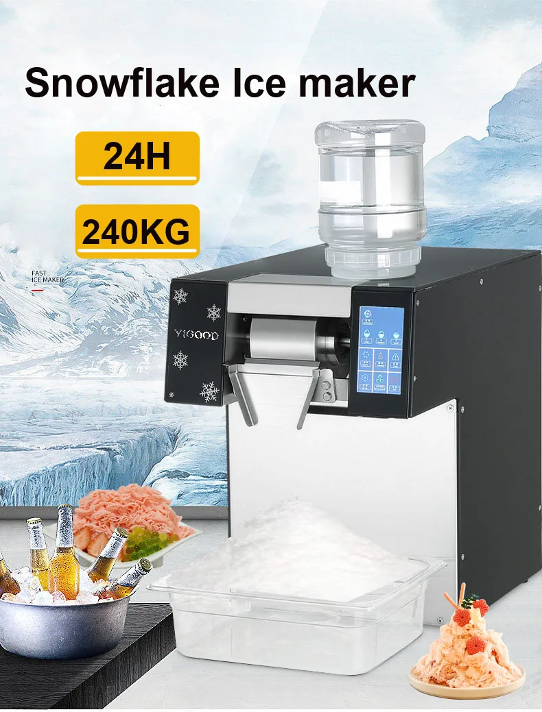 Shave Ice Machine Shaver Snow Ice Shaving Continuous Ice Cream Machine