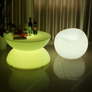 Illuminated Portable Bar Chair Stool Glowing Pub Waterproof Bar Furniture