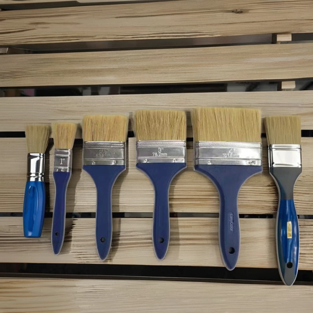 Высококачественная пластиковая щетина для краски с деревянной ручкой