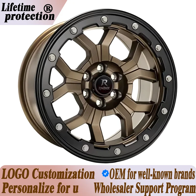 Nismo Off Road Axis Bronze Beadlock Forged Wheels 16 17 18 Inch For Ford F150 Ram 1500 Silverado