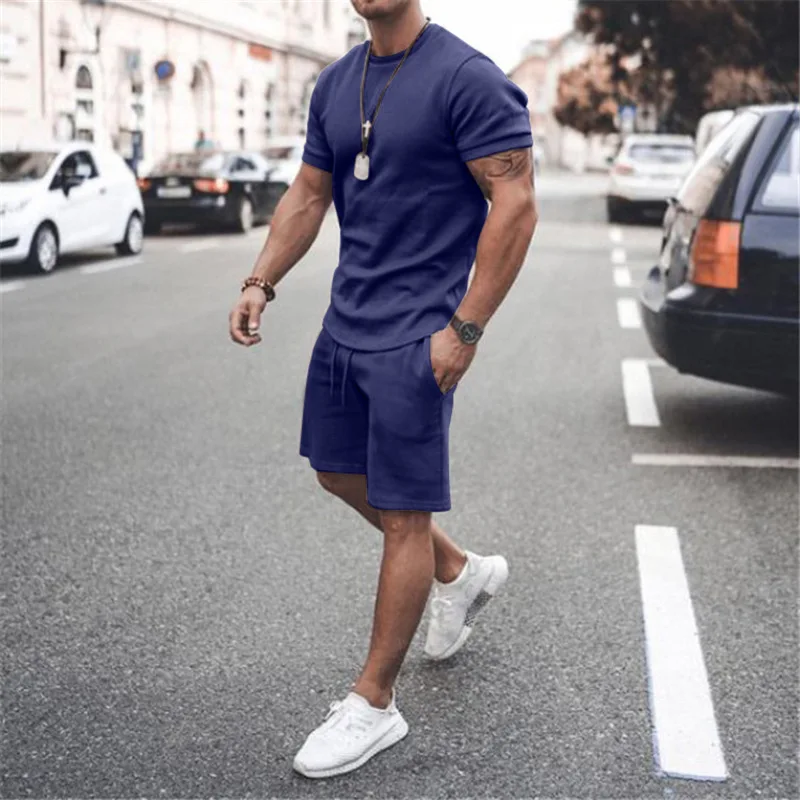 I maglioni da uomo europei e americani primaverili ed estivi si adattano a tute sportive casual, pantaloncini a maniche corte cross571_voghion.com