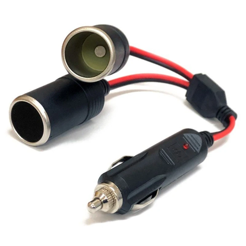 1 to 2 Cigarette Lighter Extension Cord 12V 24V Plug Socket Car Cigarette  Lighter Splitter Adaptor Power Charger Port| Alibaba.com