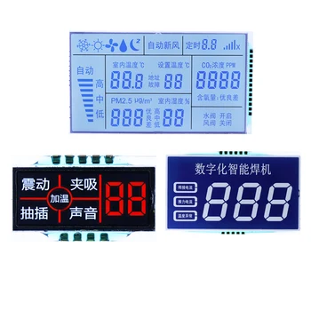 Manufacturer Segment Code Lcd Screen Custom Size Lcd Display 7 Segment Screen for Air Conditioner and  Power Energy Meter