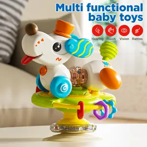 ITTL Baby Early Learning Childhood Multi-Functional Steering Wheel Suction Cup Rattle Spinning Montessori Toddler Toys for Kids