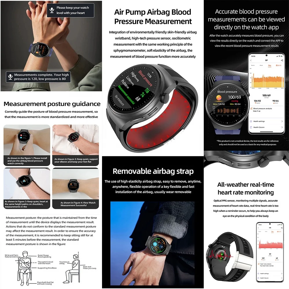 S28 Health Smartwatch Accurate Blood Pressure Monitor