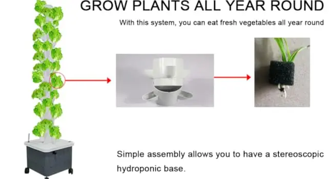 product garden hydroponic led light growing vertical farming tower hydroponic aeroponic vertical tower system-4