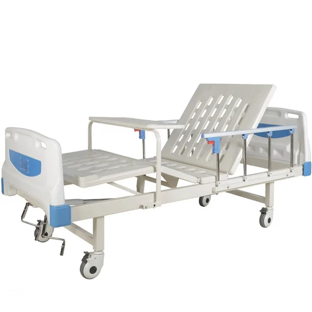 factory direct price high quality Adjustable Two Function high end 2 cranks manual hospital bed