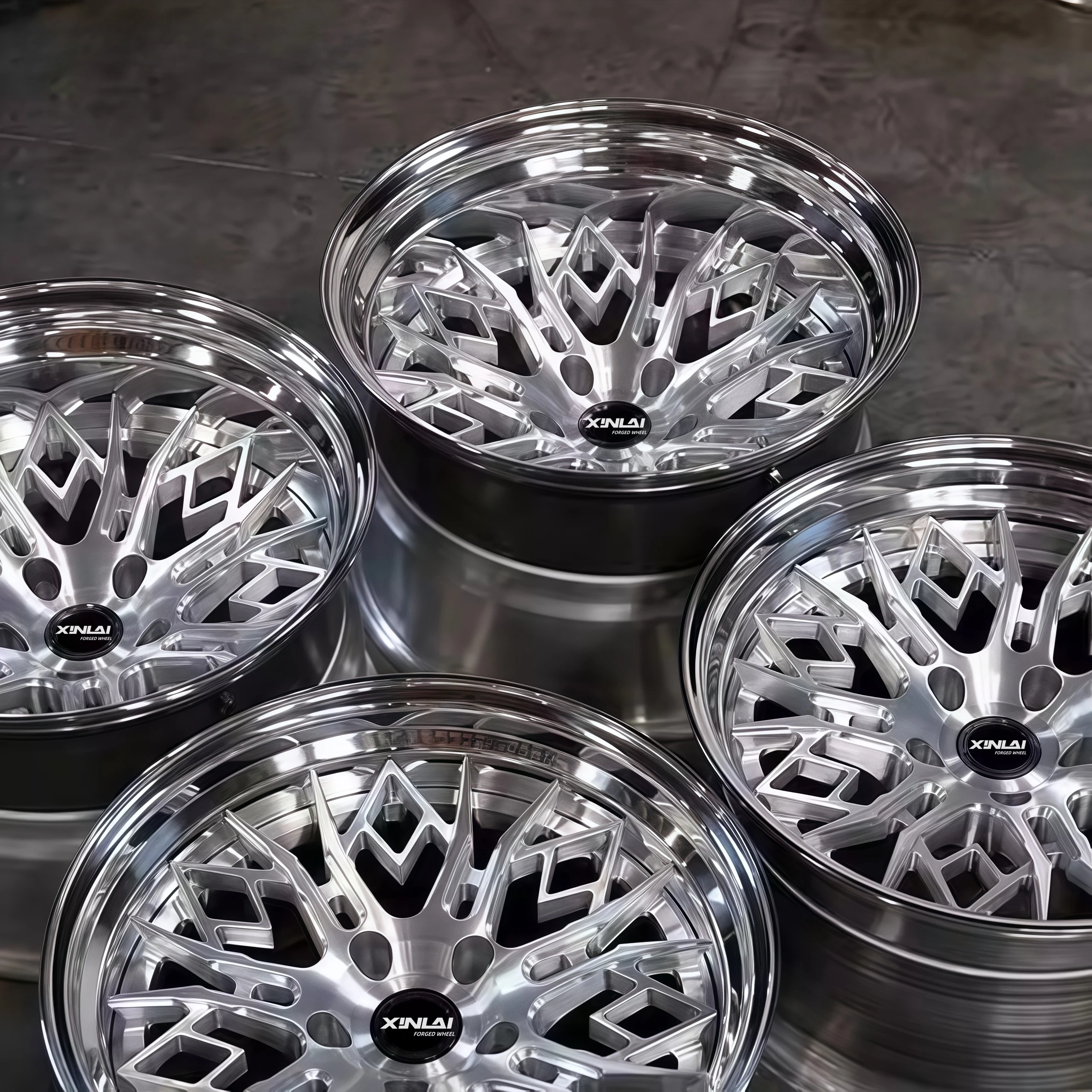XINLAI Forged Design 3-piece 16-26 Inch 5x114.3 5x130 5x127 Custom Aluminum Alloy Rims for Luxury Car Wheel Mercedes C8 Ferrari - Image 2