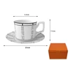 Taza y plato blanco de 275 ml