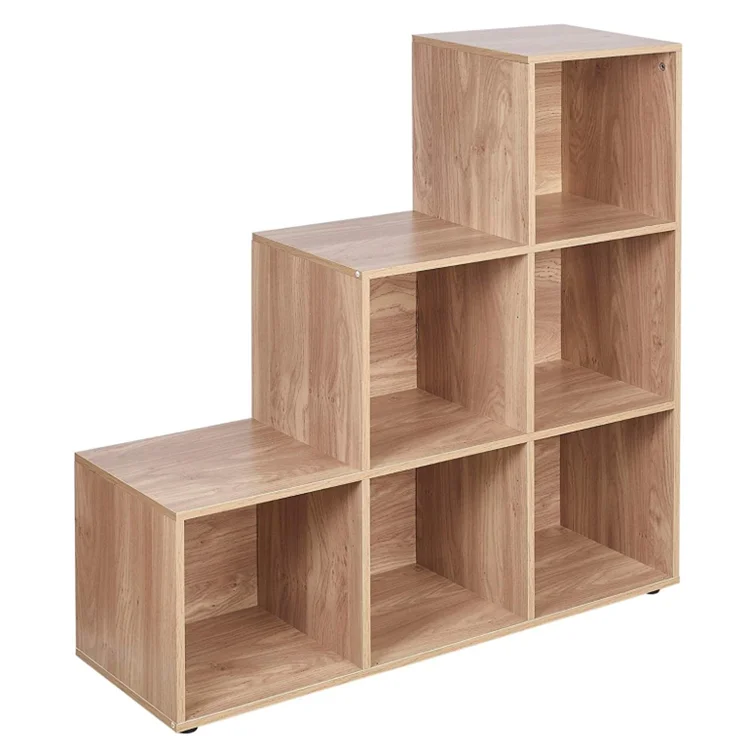 Wooden 6 Cube Bookcase Bookshelf Display Shelf Rack Storage Box Unit Shelving 